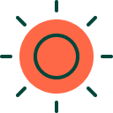 soleil orange illustrant la lumière de l'hypnose